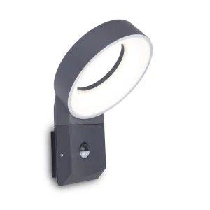 MERIDIAN Antracyt LED 14W z czujnikiem ruchu PIR IP54 3000K Kinkiet zewnętrzny Lutec 5616304118