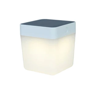 TABLE CUBE Biała LED 1W zasilanie solarne IP44 3000K Lampka stołowa zewnętrzna Lutec 6908001331