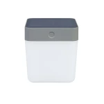 TABLE CUBE Srebrna szarość LED 1W zasilanie solarne IP44 3000K Lampka stołowa zewnętrzna Lutec 6908001337