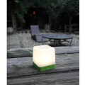 Lampka stołowa zewnętrzna zasilana baterią solarną TABLE CUBE Zielona LED 1W IP44 3000K Lutec 6908001339  6939412082714 noxbox lampynox www.lampynox.pl 3.jpg