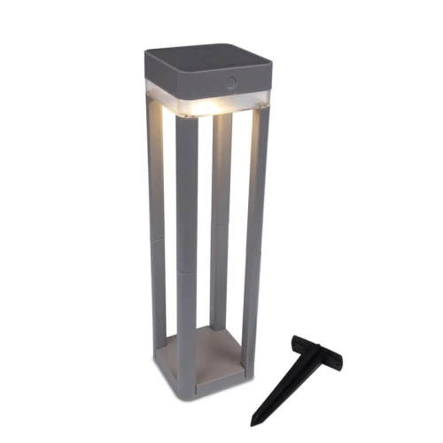 Lampka ogrodowa stojąca zasilana baterią solarną TABLE CUBE Antracyt LED 1W IP44 3000K Lutec 6908002337  6939412077208 noxbox lampynox www.lampynox.pl 1.jpg