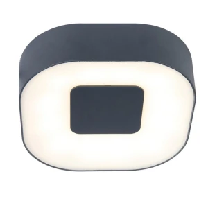 UBLO Srebrny mat LED 8W szer. 16cm. IP54 3000K Lampa zewnętrzna natynkowa Lutec 6350102112