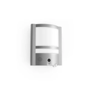 VESTA Szary LED 30W kamera HD, Mikrofon, Czujnik ruchu PIR IP54 3000K Kinkiet zewnętrzny Lutec 5190601118