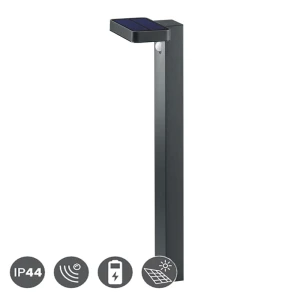 ESQUEL LED 4W Bateria solarna, Czujnik ruchu i zmierzchu PIR IP44 3000K Lampa ogrodowa stojąca RL R42261142