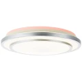 Lampa sufitowa VILMA Biało-srebrna LED 32W Barwa światła zmienna 3000-6000K RGB ściemnialna z pilotem z tylnym podświetleniem Brilliant G97042/58 | 4004353359958 noxbox lampynox www.lampynox.pl