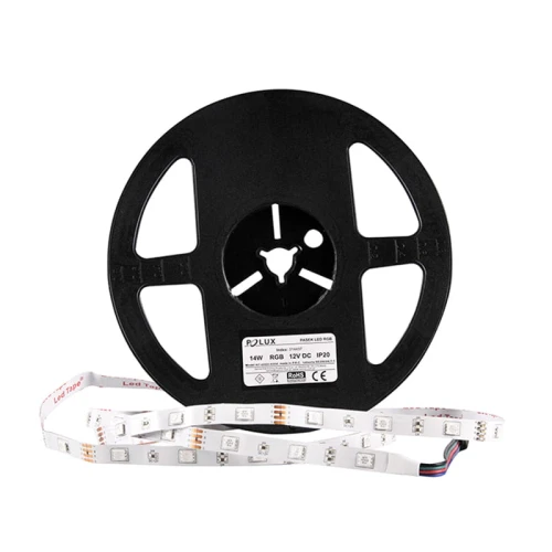 Zestaw Pasek LED RGB LS5030RGB-5-20 14W 5m IP20 kontroler+pilot, zasilacz POLUX 314437  5901508314437 noxbox lampynox www.lampynox.pl 2.jpg