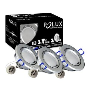 Sun OLAL LED  | Srebrna szczotkowana trójpak 305275 
