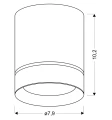 Downlight TUBA Biała wys.10,2cm, śr.7,9cm. GU10 Candellux 2282770 | 5906714882770 noxbox lampynox www.lampynox.pl 2