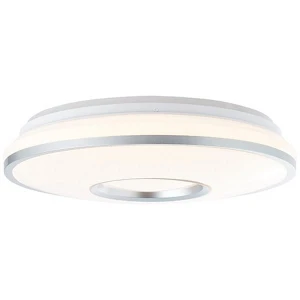 VISITATION Biało-srebrna LED 24W Barwa światła zmienna 3000-6000K RGB ściemnialna z pilotem z tylnym podświetleniem Lampa sufitowa Brilliant G97043/58