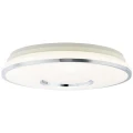 Lampa sufitowa VISITATION Biało-srebrna LED 32W Barwa światła zmienna 3000-6000K RGB ściemnialna z pilotem z tylnym podświetleniem Brilliant G97044/58 | 4004353359972 noxbox lampynox www.lampynox.pl