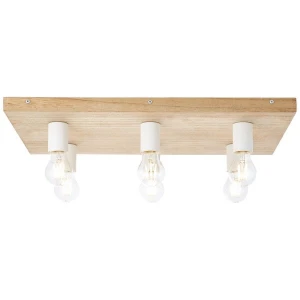 PANTO Jasne drewno/biała E27 Lampa sufitowa Brilliant 97037/70