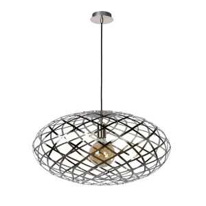 WOLFRAM Satynowy chrom E27 Lampa wisząca Lucide 21417/65/12