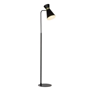 GOLDY Czarna E27 z włącznikiem nożnym Lampa stojąca Brilliant 64458/86