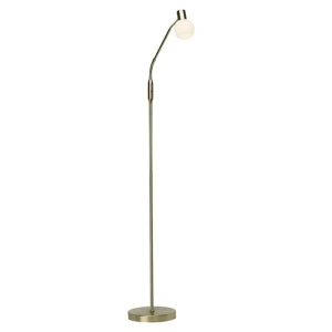 PHILO Mosiądz/Biały LED 4W 2700K z włącznikiem Lampa stojąca Brilliant G16358/18