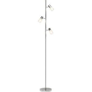 LEA Chrom/Biały LED 3x4W 2700K z włącznikiem nożnym Lampa stojąca Brilliant G32459/77