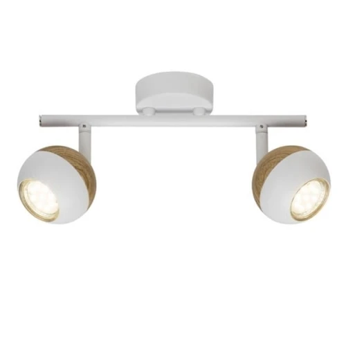 Spot SCAN Biały/Jasne drewno LED 2x3W 3000K Brilliant G59413/75 | 4004353274398 noxbox lampynox www.lampynox.pl