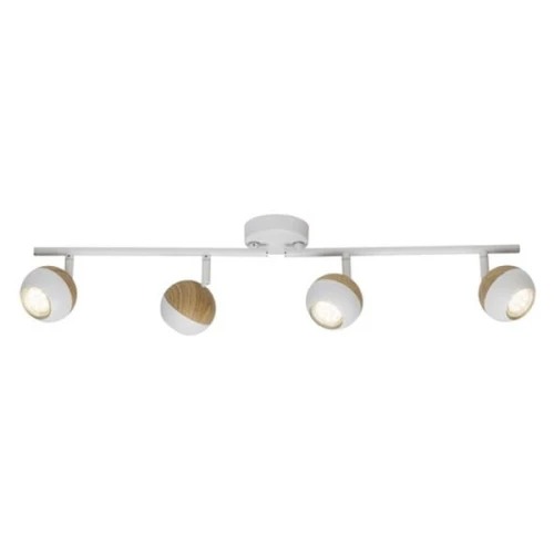 Spot SCAN Biały/Jasne drewno LED 4x3W 3000K Brilliant G59432/75 | 4004353274411 noxbox lampynox www.lampynox.pl