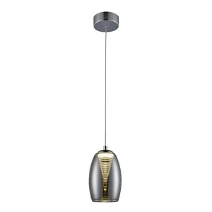 METROPOLIS Chrom/Czarny LED 5W 3000K regulowana Lampa wisząca Brilliant G60770/93