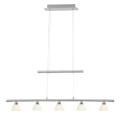 Lampa wisząca TONJA Chrom/Biały LED 5x5W 3000K ściemnialna z włącznikiem regulowana Brilliant G70573/15 | 4004353192746 noxbox lampynox www.lampynox.pl