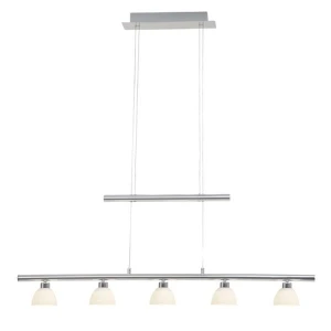 TONJA Chrom/Biały LED 5x5W 3000K ściemnialna z włącznikiem regulowana Lampa wisząca Brilliant G70573/15