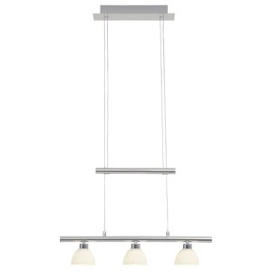 TONJA Chrom/Biały LED 3x5W 3000K ściemnialna z włącznikiem regulowana Lampa wisząca Brilliant G70579/15
