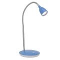 Lampka biurkowa ANTHONY Chrom/Niebieski LED 2.4W 3000K z włącznikiem w obudowie Brilliant G92935/03 | 4004353175459 noxbox lampynox www.lampynox.pl