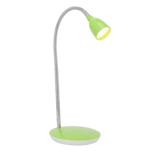 Lampka biurkowa ANTHONY Chrom/Zielony LED 2.4W 3000K z włącznikiem w obudowie Brilliant G92935/04 | 4004353175466 noxbox lampynox www.lampynox.pl