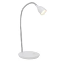 Lampka biurkowa ANTHONY Chrom/Biały LED 2.4W 3000K z włącznikiem w obudowie Brilliant G92935/05 | 4004353175473 noxbox lampynox www.lampynox.pl
