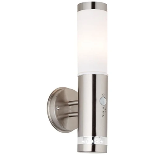 Kinkiet zewnętrzny BOLE Stalowy LED z czujnikiem ruch i zmierzchu Brilliant G96131/82 | 4004353110221 noxbox lampynox www.lampynox.pl