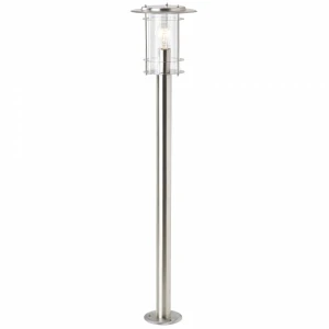 YORK Srebrna wys. 1m. E27 IP44 Lampa ogrodowa stojąca Brilliant 44785/82