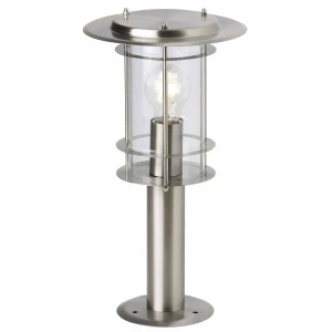 YORK Srebrna wys. 40cm. E27 IP44 Lampa ogrodowa stojąca Brilliant 44784/82