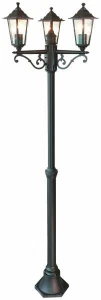 CROWN Czarny wys. 2m. 3xE27 Lampa ogrodowa stojąca potrójna Brilliant 40288/06