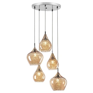 Cassandra Bursztynowy 5xG9 Lampa wisząca Rabalux 6660