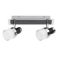 Spot łazienkowy Harold Czarny | Chrom LED 2x5W IP44 4000K Rabalux 5022 | 5998250350226 lampynox noxbox www.lampynox.pl