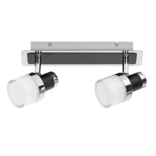 Spot łazienkowy Harold Czarny | Chrom LED 2x5W IP44 4000K Rabalux 5022 | 5998250350226 lampynox noxbox www.lampynox.pl