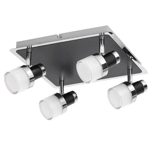 Harold Czarny | Chrom LED 4x5W IP44 4000K Spot łazienkowy Rabalux 5024