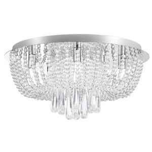 Larisha Chrom | Szkło 6xG9 Lampa sufitowa z kryształkami Rabalux 6806