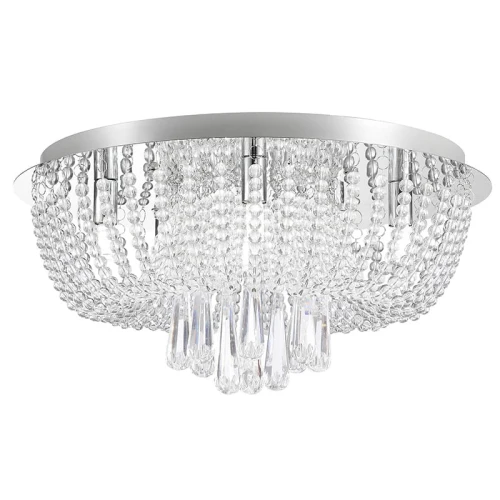 Lampa sufitowa z kryształkami Larisha Chrom | Szkło 6xG9 Rabalux 6806 | 5998250368061 lampynox noxbox www.lampynox.pl