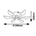 Lampa sufitowa Magnolia Biała LED 48W 4000K Rabalux 6000 | 5998250360003 lampynox noxbox www.lampynox.pl
