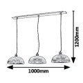 Lampa wisząca ﻿﻿potrójna Petrina Chrom satyna 3xE27 Rabalux 5460 | 5998250354606 noxbox lampynox www.lampynox.pl
