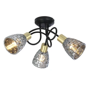 Stacy Czarny | Przydymiony 3xE14 Lampa sufitowa Rabalux 6929