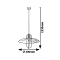Lampa wisząca Vida Czarny | Przydymiony E27 Rabalux 5000 | 5998250350004 noxbox lampynox www.lampynox.pl