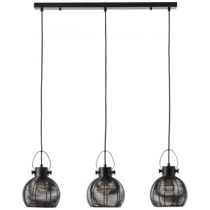 SAMBO Czarna 3xE27 Lampa wisząca Brilliant 85473/06