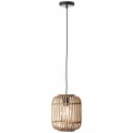 Lampa wisząca WOODROW Jasny brąz E27 Brilliant 93777/20 | 4004353347542 noxbox lampynox www.lampynox.pl