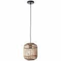Lampa wisząca WOODROW Jasny brąz E27 Brilliant 93777/20 | 4004353347542 noxbox lampynox www.lampynox.pl