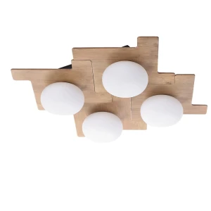 Norwood Brąz | Biały LED 12W 3000K Lampa sufitowa Rabalux 6919