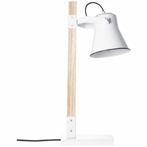 PLOW Brąz | Biały E27 Lampa stołowa Brilliant 82149/05