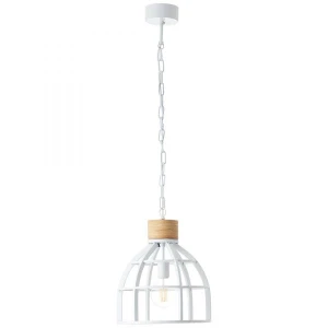 MATRIX śr. 34cm Biały połysk | Brąz E27 Lampa wisząca Brilliant 93792/05