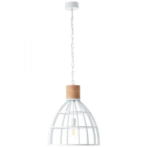 MATRIX śr. 47cm Biały połysk | Brąz E27 Lampa wisząca Brilliant 93793/05