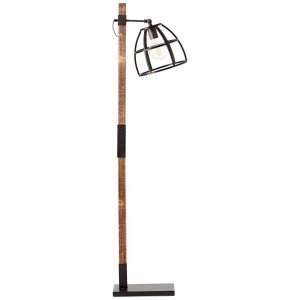 MATRIX Czarny | Brąz E27 Lampa podłogowa Brilliant 99136/46
